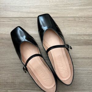 Jcrew Anya Mary Jane Flats, black patent size 9.5